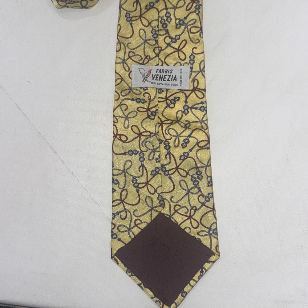 Fabris Venezia Nautical Preppy Designer Old Money Classic Silk Tie Italian‎ Made